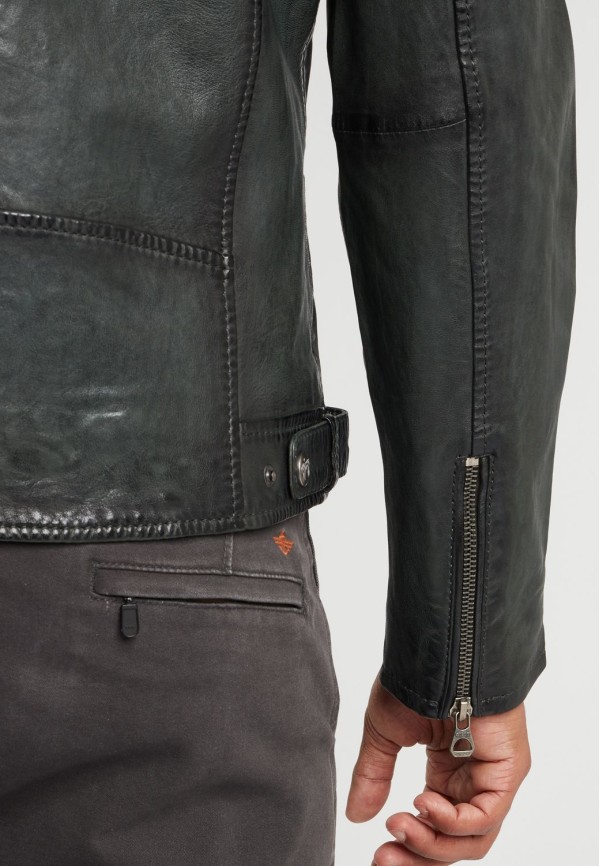 Geaca de Piele Barbati Gipsy Verde GBVinn P LVV – Black Friday — fotografia 6