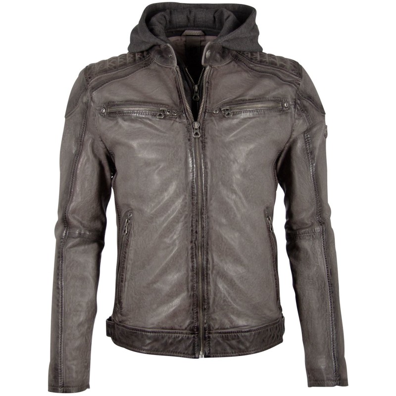 Geaca de Piele Barbati Gipsy Gri GBVinn – Black Friday Geaca de Piele Barbati Gipsy Gri GBVinn – Black Friday