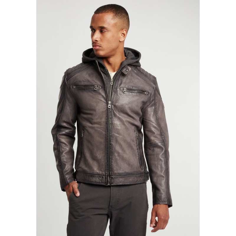 Geaca de Piele Barbati Gipsy Gri GBVinn – Black Friday Geaca de Piele Barbati Gipsy Gri GBVinn – Black Friday