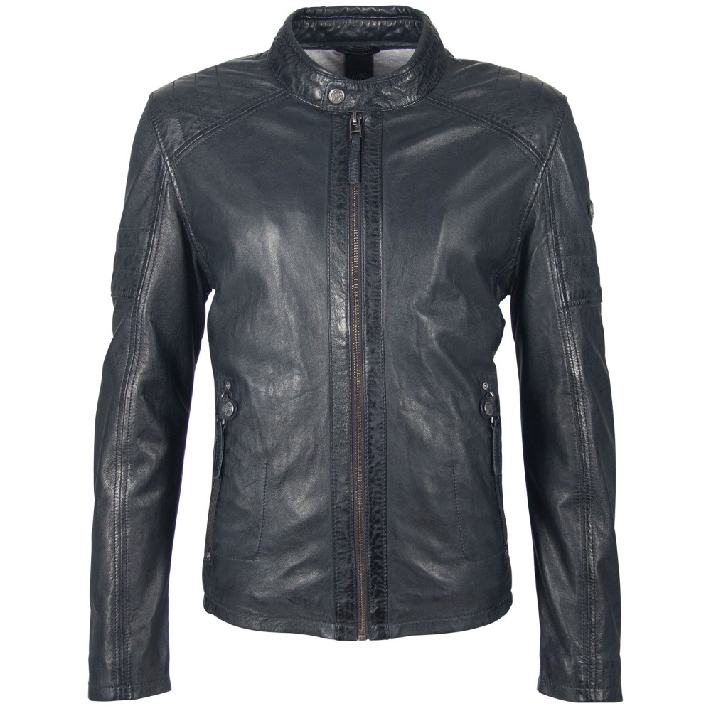 Geaca de Piele Barbati Gipsy Bleumarin/Negru GBWeaton LWAWV geci de piele - readytowear.ro