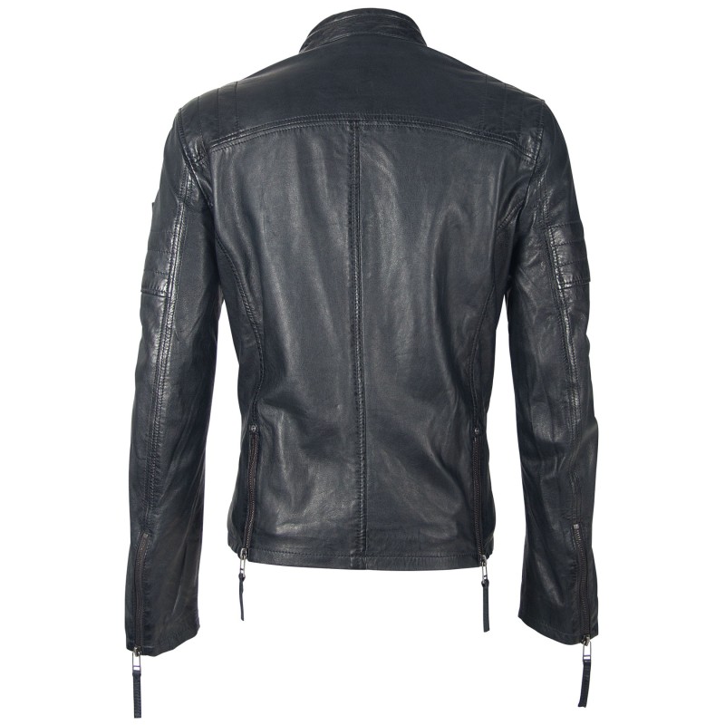 Geaca de Piele Barbati Gipsy Bleumarin/Negru GBWeaton LWAWV – IMBRACAMINTE