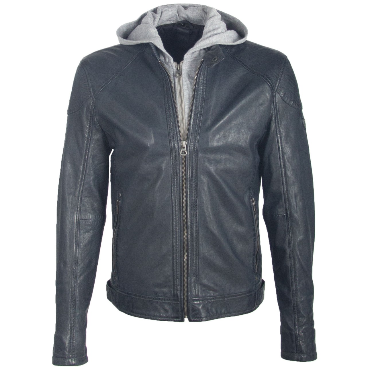 Geaca de Piele Naturala Barbati Gipsy Bleumarin GBYotim NSLV – IMBRACAMINTE