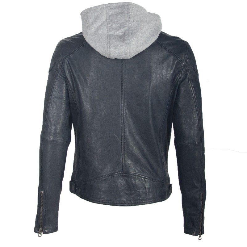 Geaca de Piele Naturala Barbati Gipsy Bleumarin GBYotim NSLV – IMBRACAMINTE