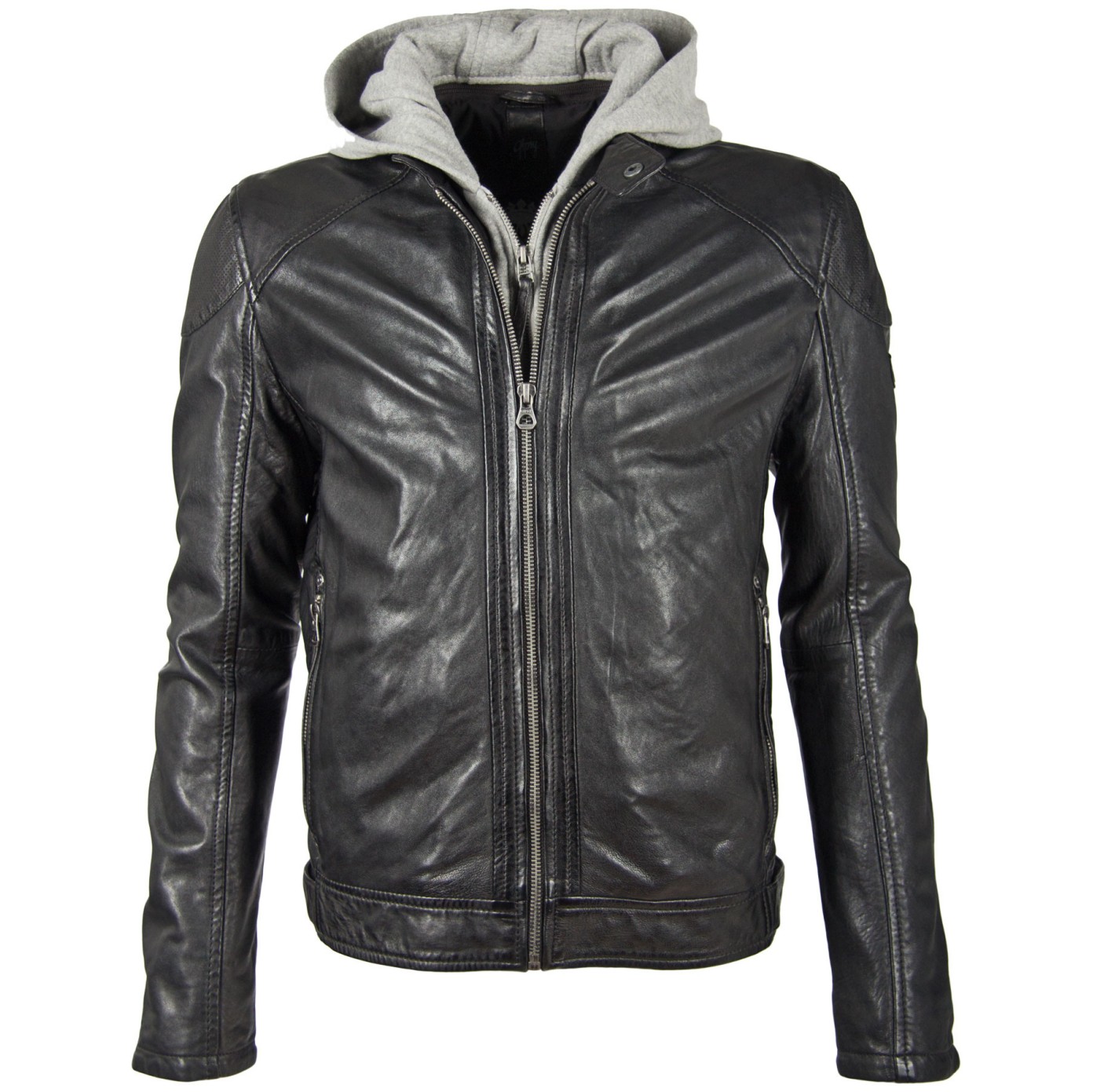 Geaca de Piele Naturala Barbati Gipsy Neagra GBYotim NSLV – IMBRACAMINTE