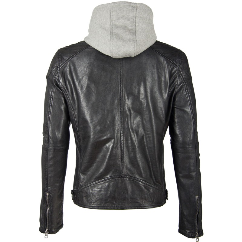 Geaca de Piele Naturala Barbati Gipsy Neagra GBYotim NSLV – IMBRACAMINTE