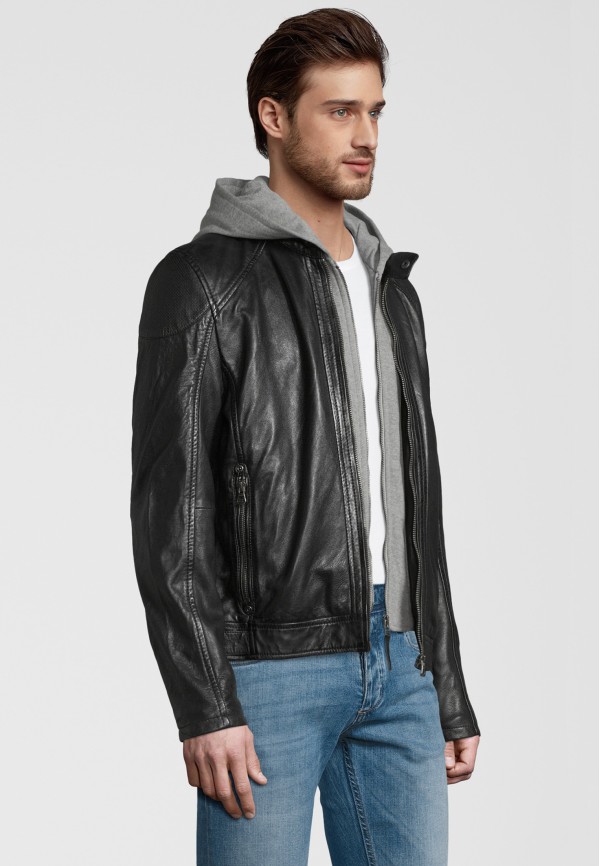 Geaca de Piele Naturala Barbati Gipsy Neagra GBYotim NSLV – IMBRACAMINTE — fotografia 4