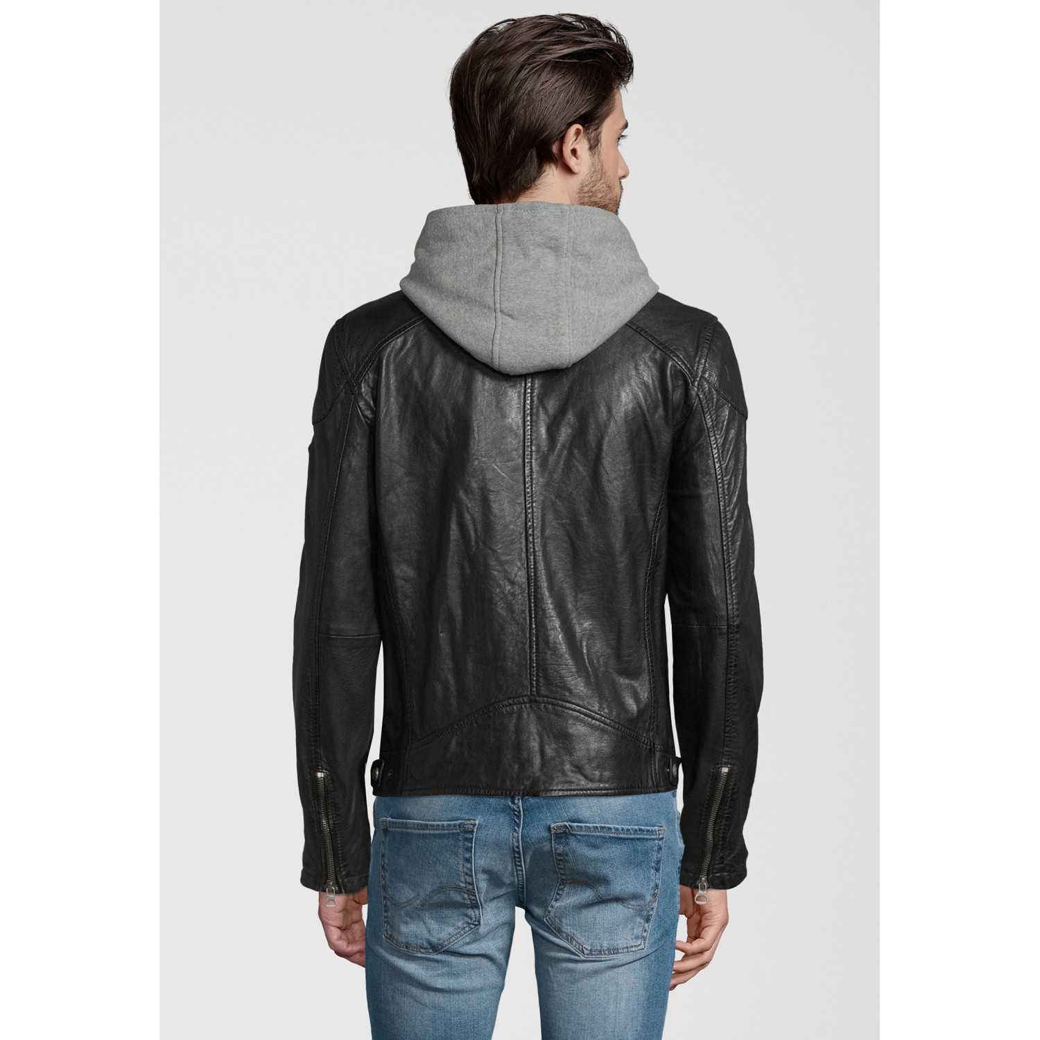 Geaca de Piele Naturala Barbati Gipsy Neagra GBYotim NSLV – IMBRACAMINTE