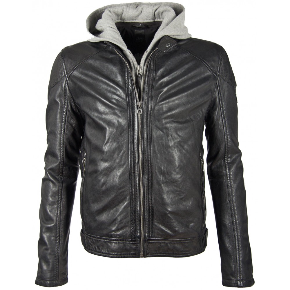 Geaca de Piele Naturala Barbati Gipsy Neagra GBYotim NSLV Geaca de Piele Naturala Barbati Gipsy Neagra GBYotim NSLV - readytowear