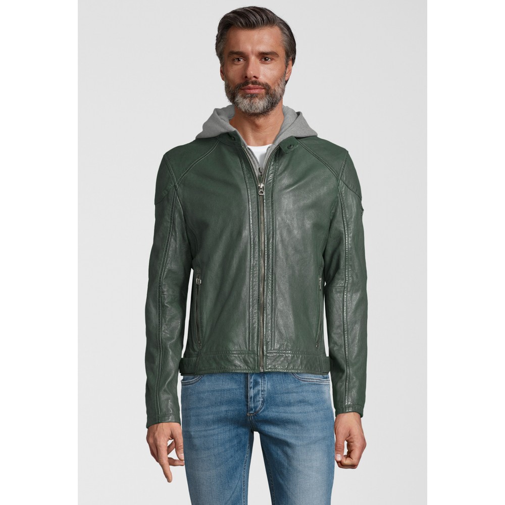 Geaca de Piele Naturala Barbati Gipsy Verde GBYotim NSLV Geaca de Piele Naturala Barbati Gipsy Verde GBYotim NSLV - readytowear.ro