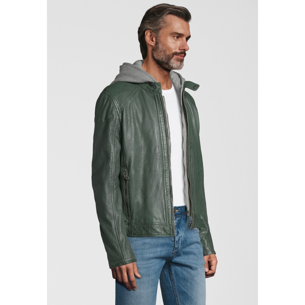 Geaca de Piele Naturala Barbati Gipsy Verde GBYotim NSLV Geaca de Piele Naturala Barbati Gipsy Verde GBYotim NSLV - readytowear.ro