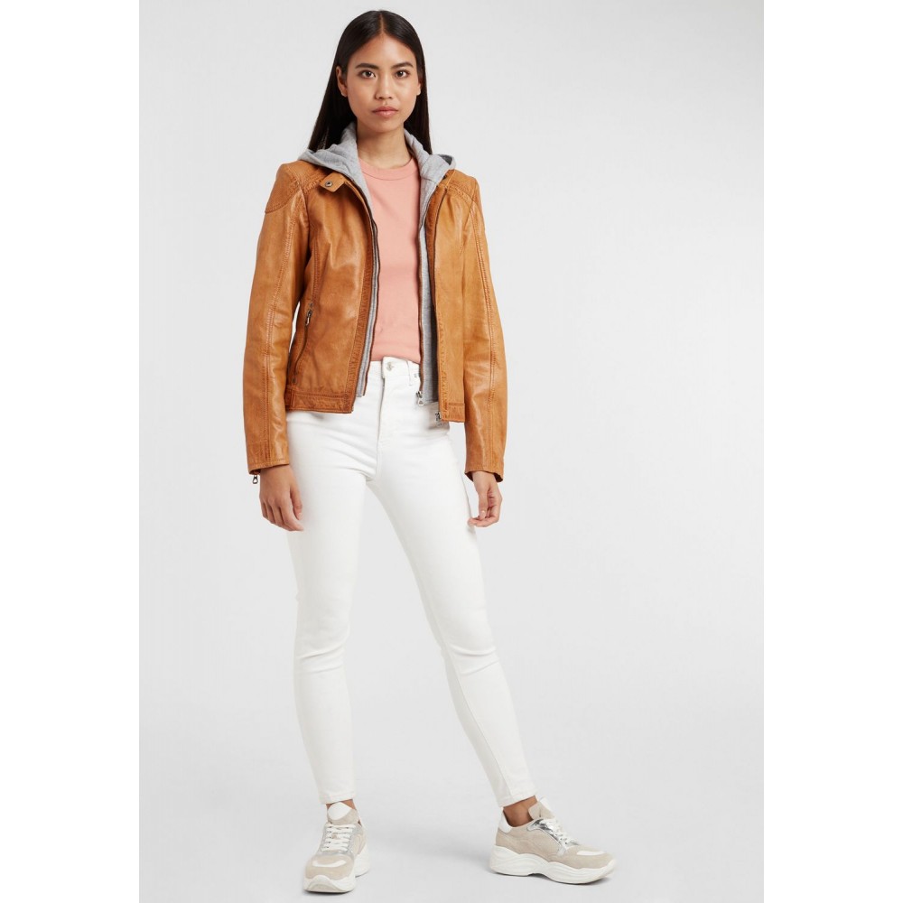 Geaca de Piele Dama Gipsy Camel GGAbby S21 LAMAS Geaca de Piele Dama Gipsy Camel GGAbby S21 LAMAS - readytowear.ro