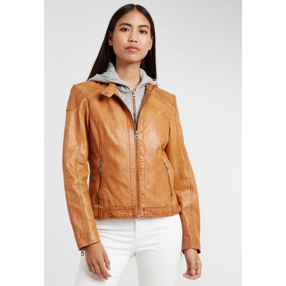 Geaca de Piele Dama Gipsy Camel GGAbby S21 LAMAS Geaca de Piele Dama Gipsy Camel GGAbby S21 LAMAS - readytowear.ro