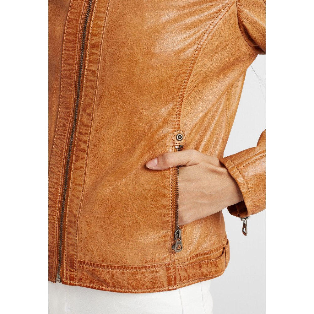 Geaca de Piele Dama Gipsy Camel GGAbby S21 LAMAS Geaca de Piele Dama Gipsy Camel GGAbby S21 LAMAS - readytowear.ro