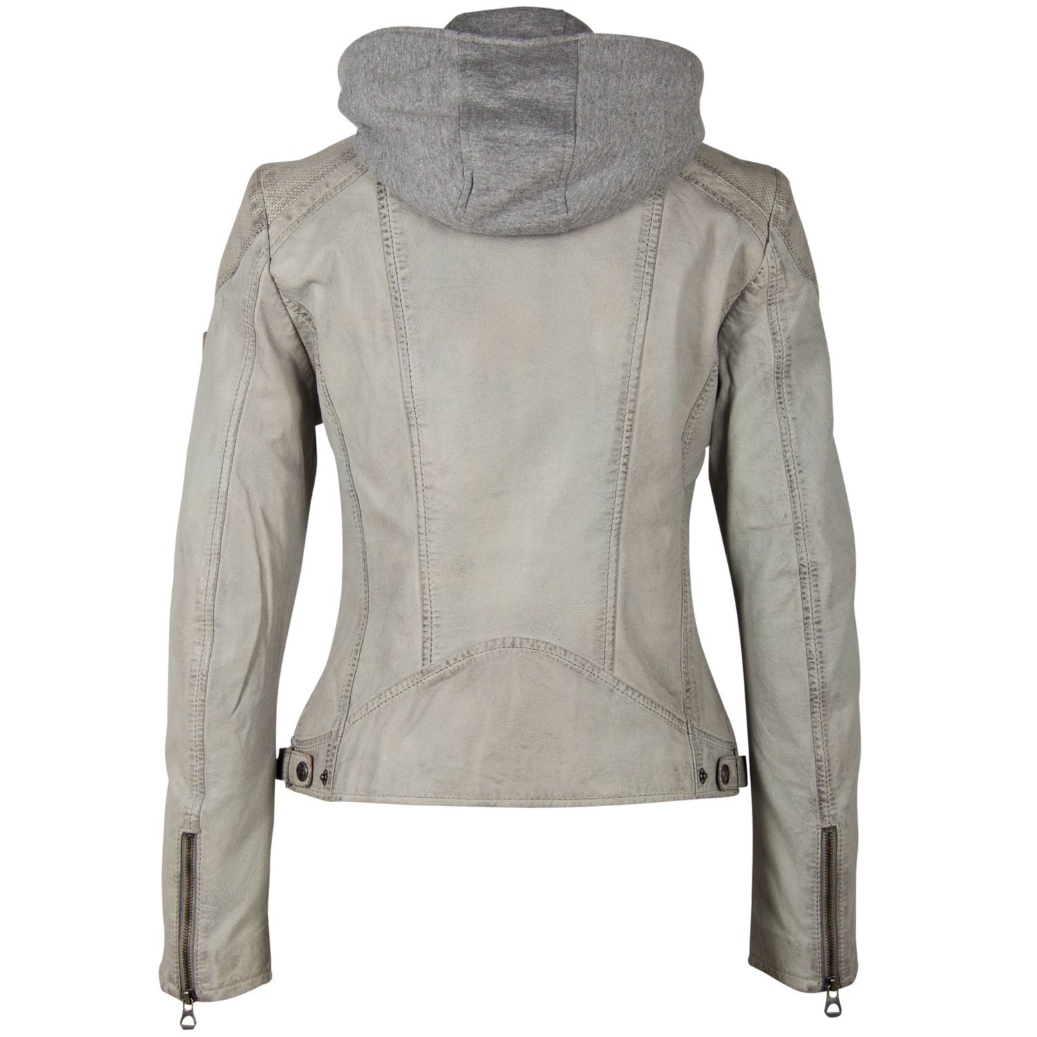 Geaca de Piele Dama Gipsy Gri Deschis GGAbby S21 LAMAS – IMBRACAMINTE