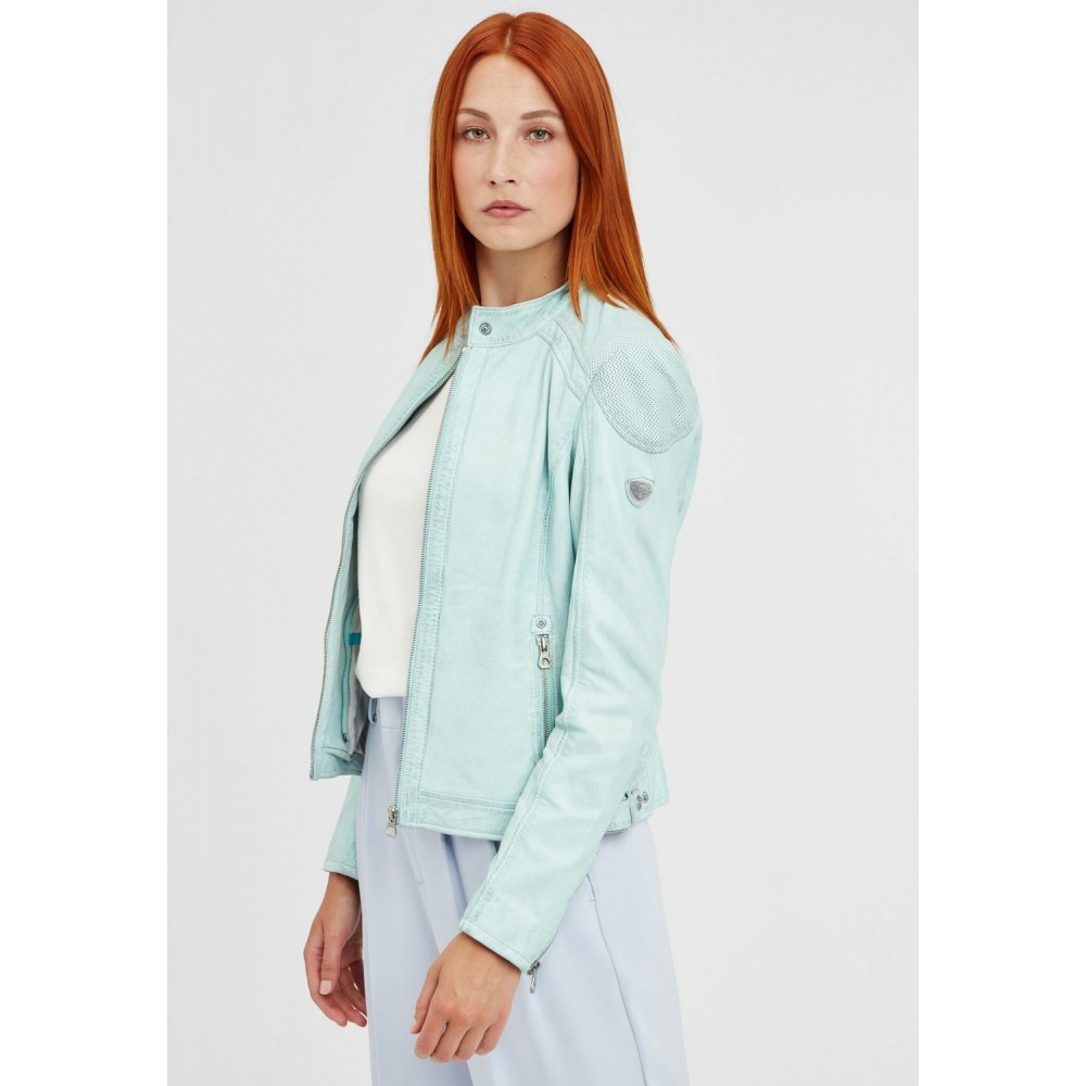 Geaca de Piele Naturala Dama Gipsy Turcoaz Pastel GGAbby S21 LAMAS Geaca de Piele Naturala Dama Gipsy Turcoaz Pastel GGAbby S21 LAMAS - readytowear.ro