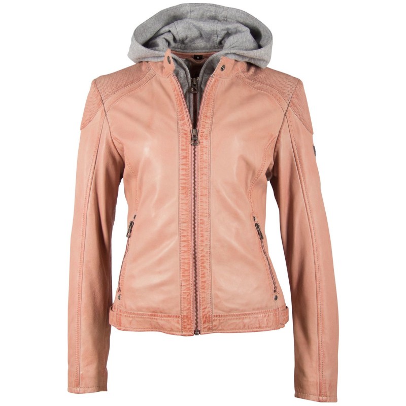 Geaca de Piele Naturala Dama Gipsy Roz GGAbby S21 LAMAS – IMBRACAMINTE