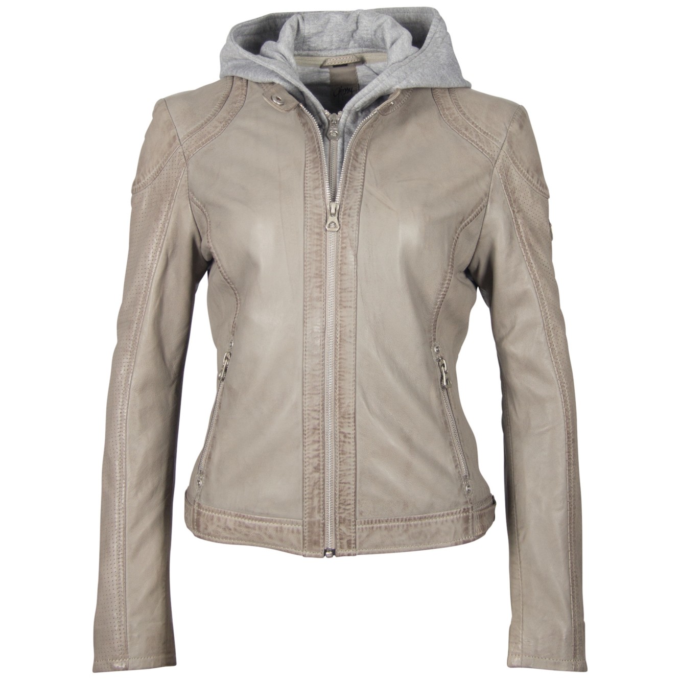 Geaca de Piele Naturala Dama Gipsy Gri Deschis GGAelly LAMAS – IMBRACAMINTE