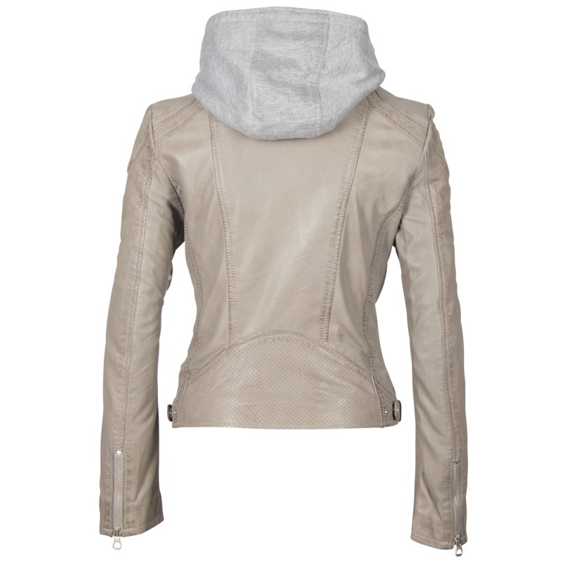 Geaca de Piele Naturala Dama Gipsy Gri Deschis GGAelly LAMAS – IMBRACAMINTE