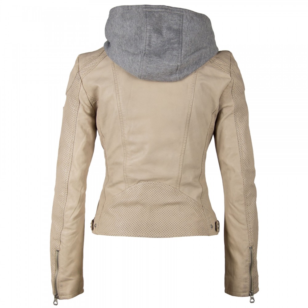 Geaca de Piele Naturala Dama Gipsy Alb Murdar GGAelly LAMAS Geaca de Piele Naturala Dama Gipsy Alb Murdar GGAelly LAMAS - readytowear.ro