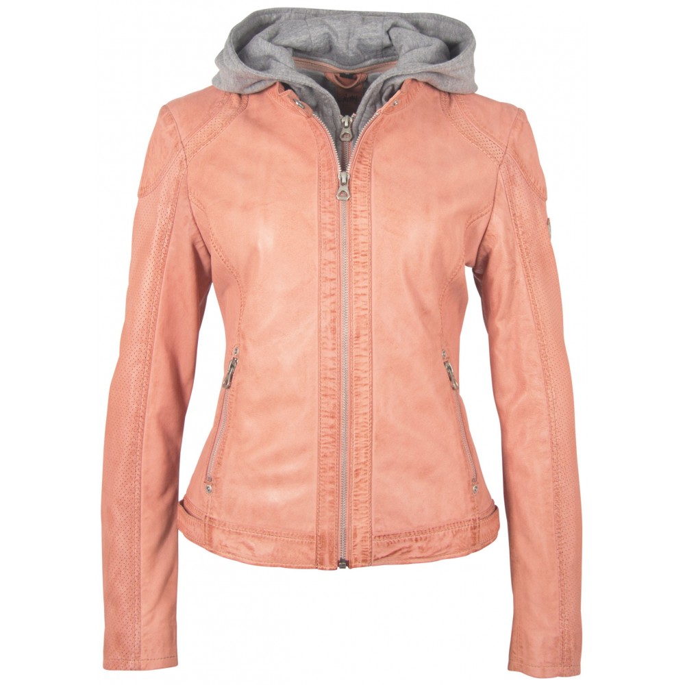 Geaca de Piele Naturala Dama Gipsy Roz Piersica GGAelly LAMAS - readytowear