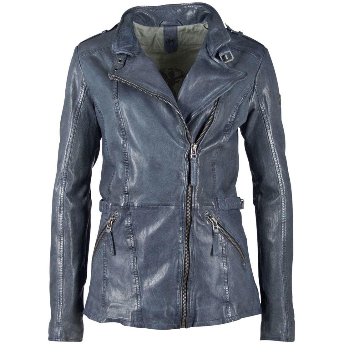 Geaca de Piele Naturala Dama Gipsy Albastra GGBeeke LABUV – IMBRACAMINTE