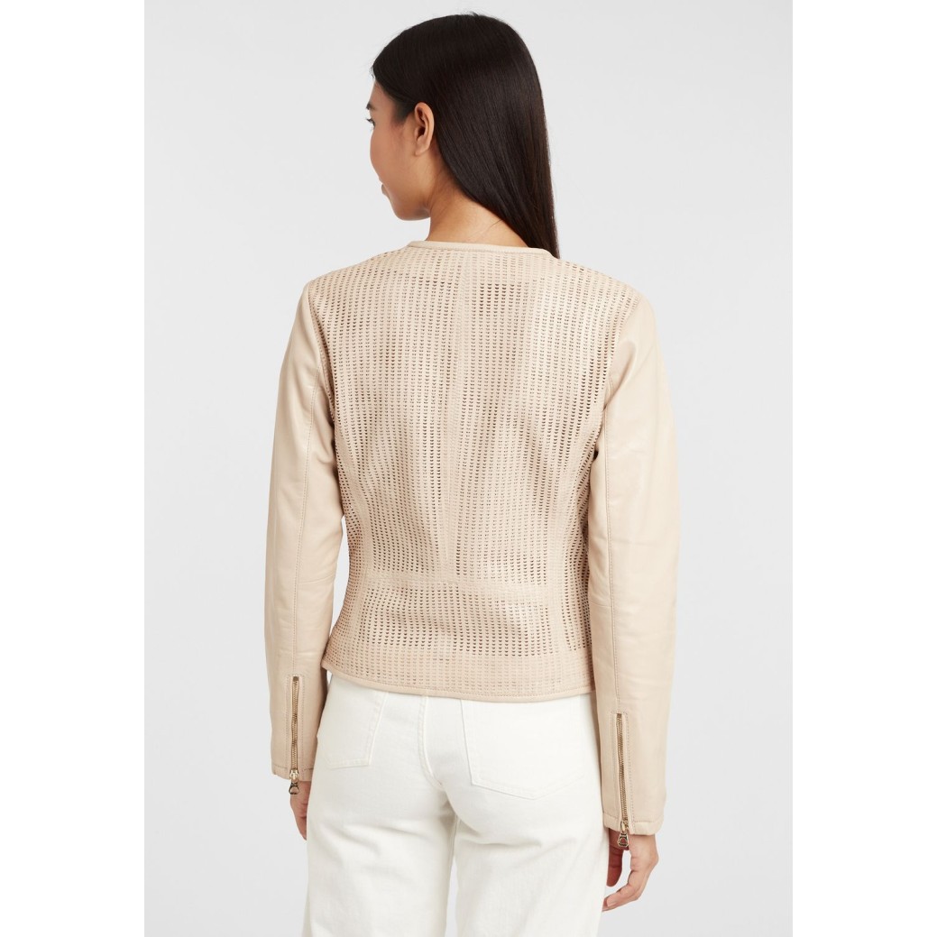 Geaca de Piele Dama Gipsy Bej GGBlanka LNV – IMBRACAMINTE