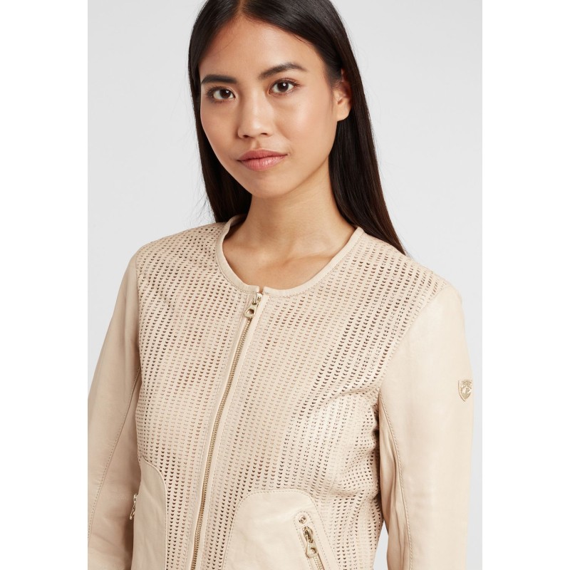 Geaca de Piele Dama Gipsy Bej GGBlanka LNV – IMBRACAMINTE