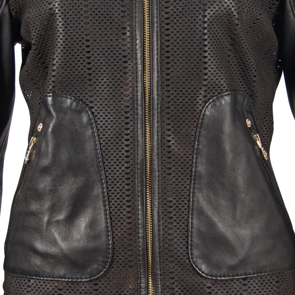Geaca de Piele Dama Gipsy Neagra GGBlanka LNV geci de piele - readytowear.ro