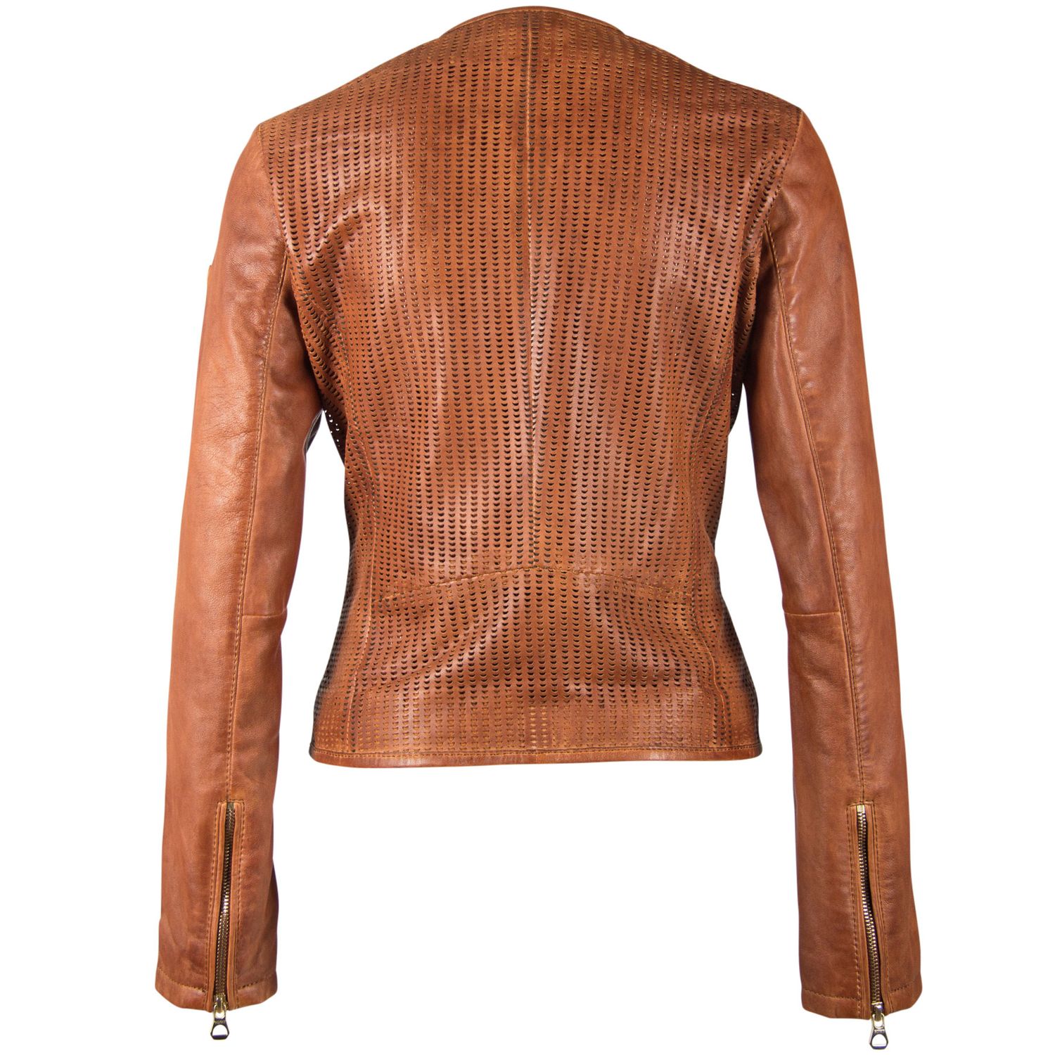 Geaca de Piele Dama Gipsy Coniac GGBlanka LNV – IMBRACAMINTE