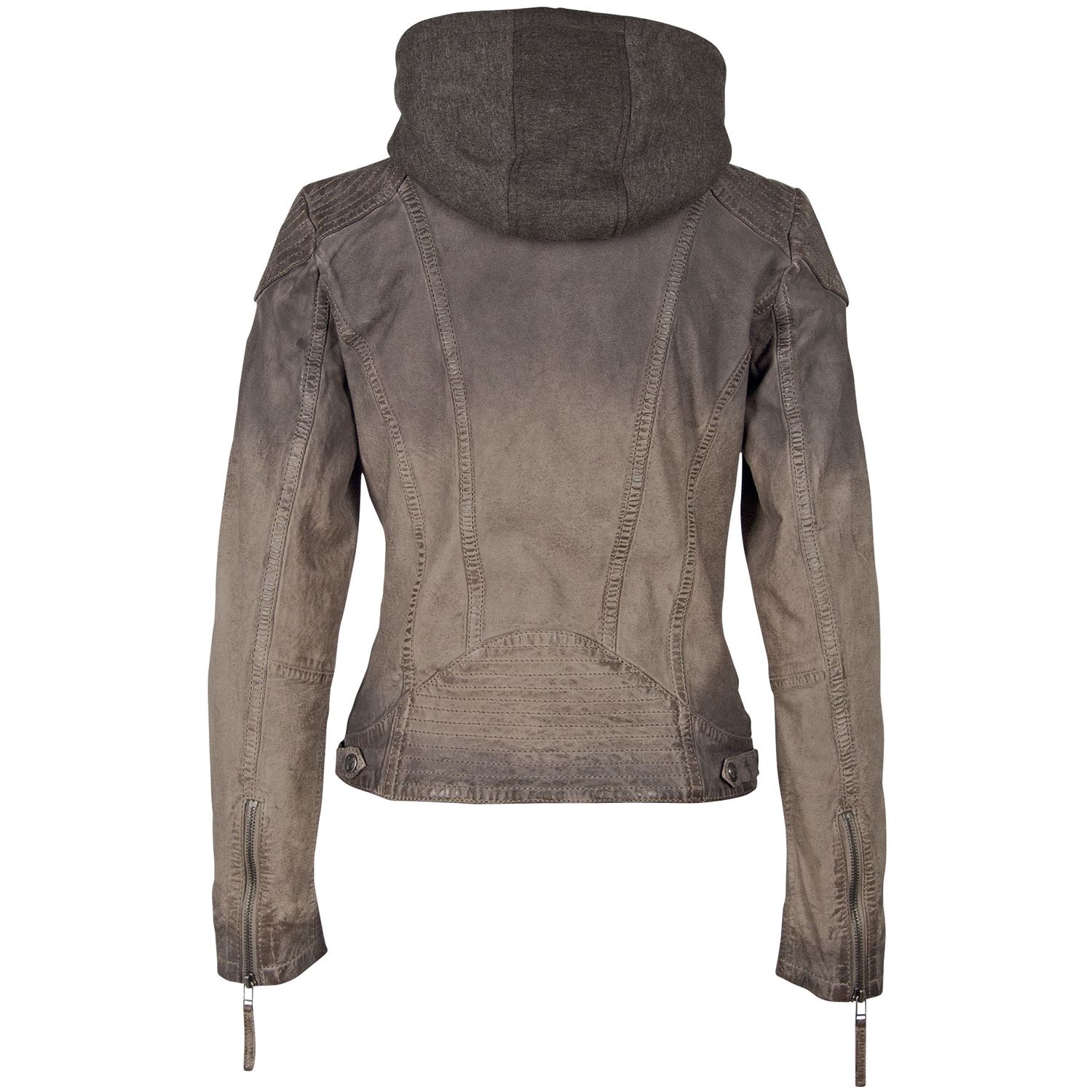 Geaca de Piele Dama Gipsy Gri GGCascha LAMOV – IMBRACAMINTE