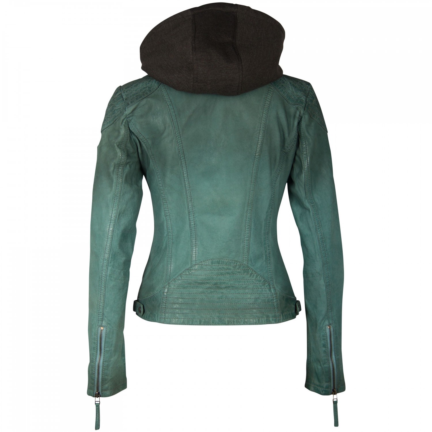 Geaca de Piele Dama Gipsy Turcoaz GGCascha LAMOV – IMBRACAMINTE