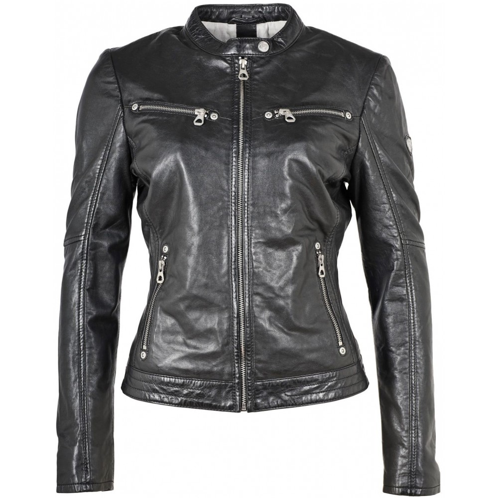 Geaca de Piele Naturala Dama Gipsy Neagra GGCharlee LAORV Geaca de Piele Naturala Dama Gipsy Neagra GGCharlee LAORV - readytowear.ro