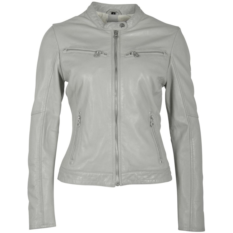 Geaca de Piele Dama Gipsy Gri Deschis GGCharlee LAORV – IMBRACAMINTE