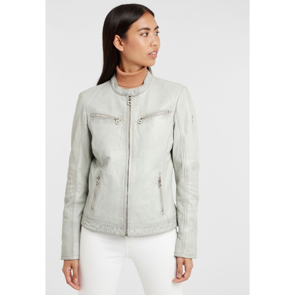 Geaca de Piele Dama Gipsy Gri Deschis GGCharlee LAORV geci de piele - readytowear.ro