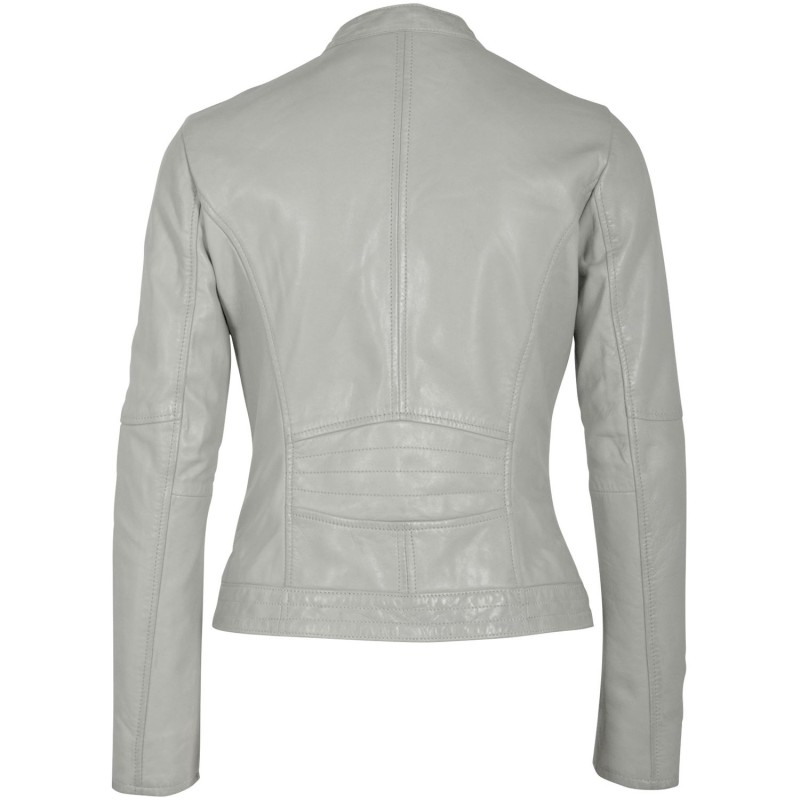 Geaca de Piele Dama Gipsy Gri Deschis GGCharlee LAORV – IMBRACAMINTE