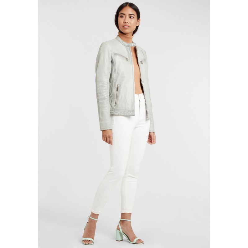 Geaca de Piele Dama Gipsy Gri Deschis GGCharlee LAORV – IMBRACAMINTE