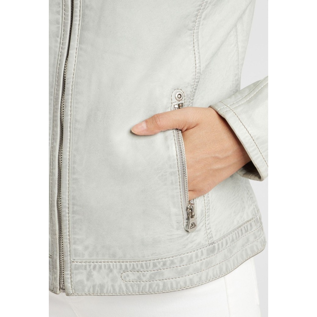 Geaca de Piele Dama Gipsy Gri Deschis GGCharlee LAORV – IMBRACAMINTE