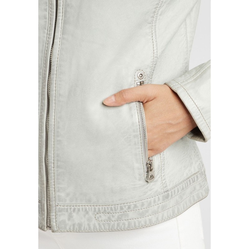 Geaca de Piele Dama Gipsy Gri Deschis GGCharlee LAORV – IMBRACAMINTE