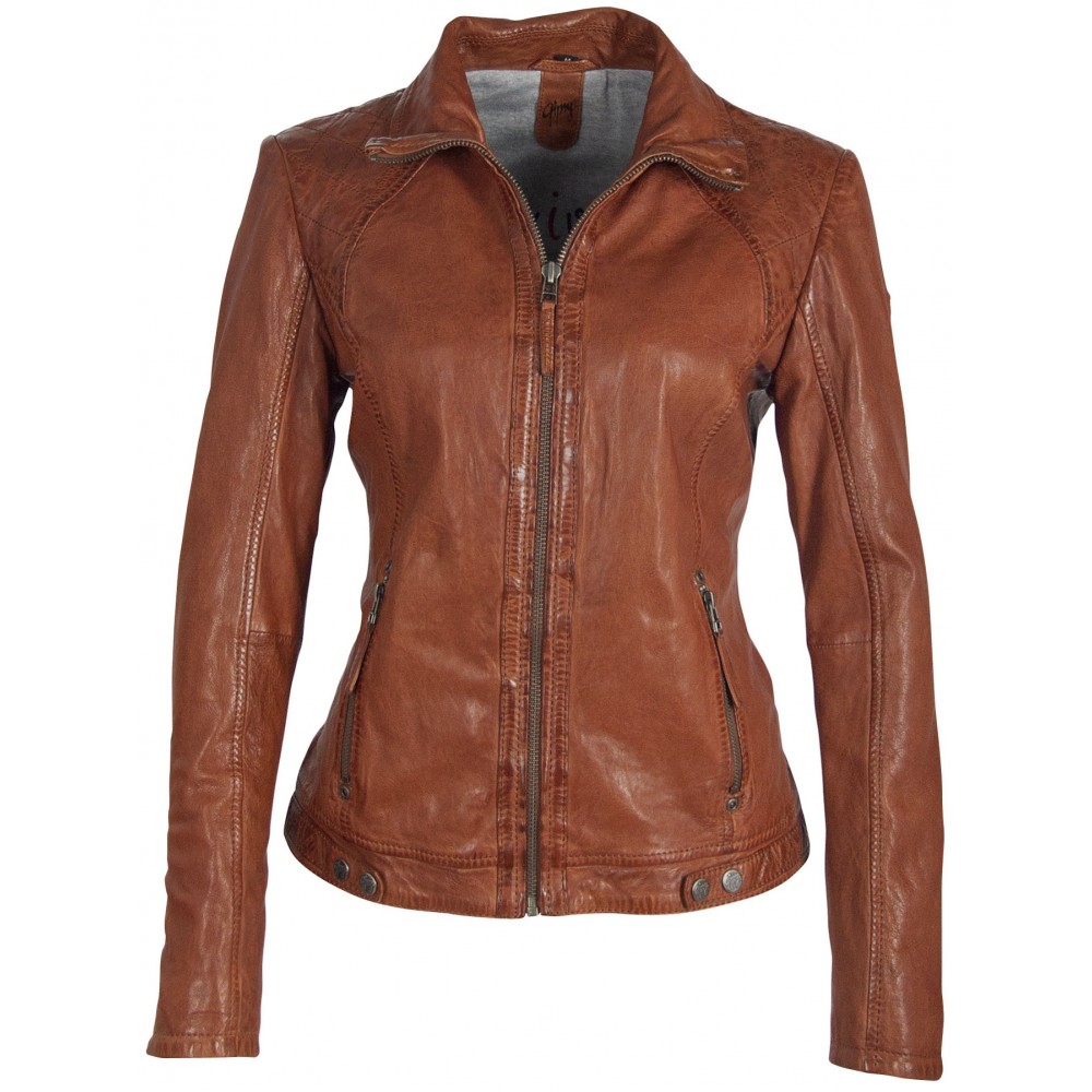Geaca de Piele Naturala Dama Gipsy Coniac GGCitty LAMAXV Geaca de Piele Naturala Dama Gipsy Coniac GGCitty LAMAXV - readytowear.ro