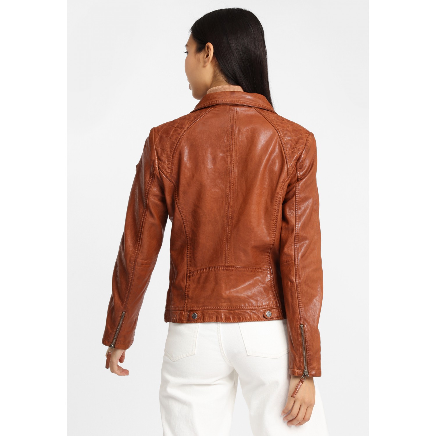 Geaca de Piele Naturala Dama Gipsy Coniac GGCitty LAMAXV – IMBRACAMINTE Geaca de Piele Naturala Dama Gipsy Coniac GGCitty LAMAXV – IMBRACAMINTE