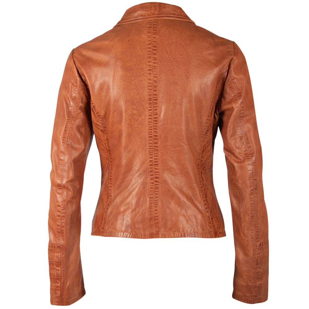 Geaca de Piele Naturala Dama Gipsy Coniac GGEvely NSLONTV Geaca de Piele Naturala Dama Gipsy Coniac GGEvely NSLONTV - readytowear.ro