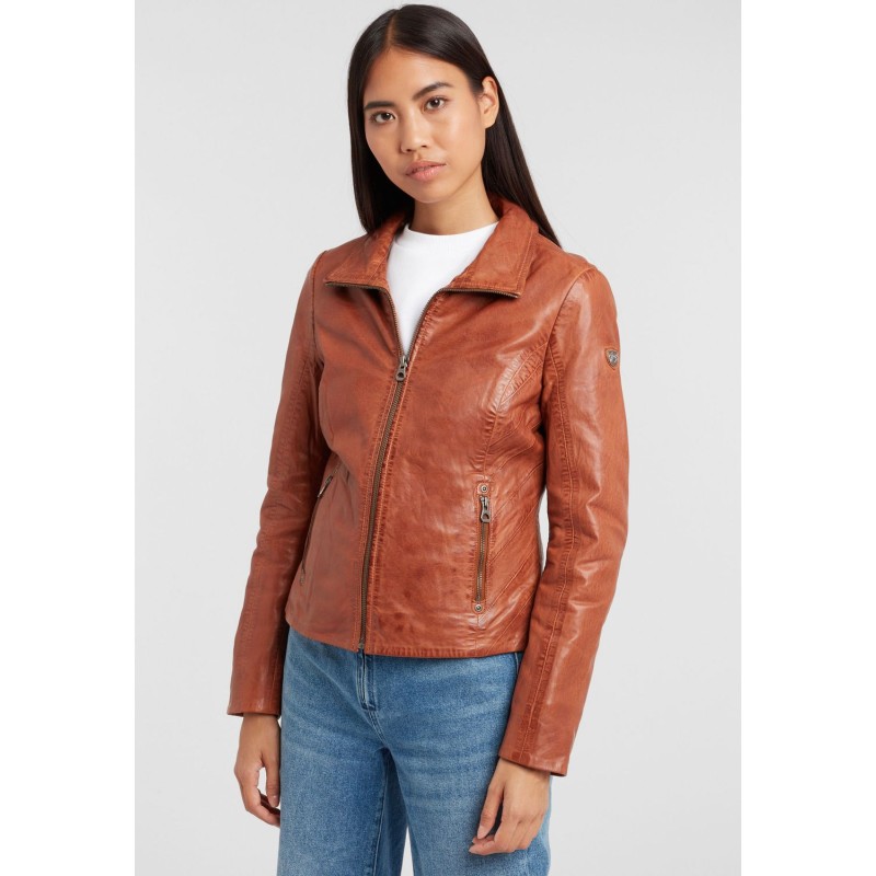 Geaca de Piele Naturala Dama Gipsy Coniac GGEvely NSLONTV – IMBRACAMINTE