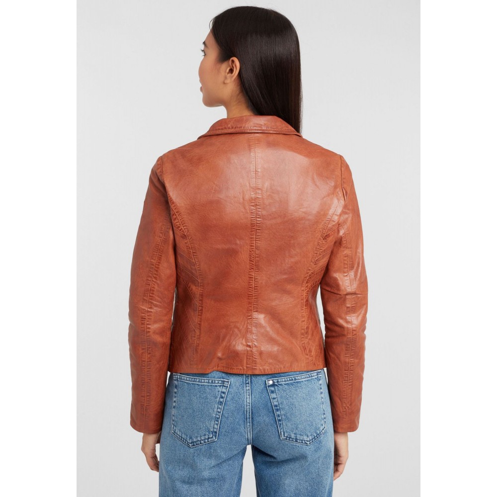 Geaca de Piele Naturala Dama Gipsy Coniac GGEvely NSLONTV Geaca de Piele Naturala Dama Gipsy Coniac GGEvely NSLONTV - readytowear.ro