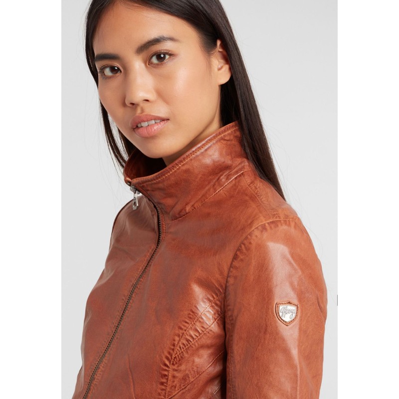 Geaca de Piele Naturala Dama Gipsy Coniac GGEvely NSLONTV – IMBRACAMINTE
