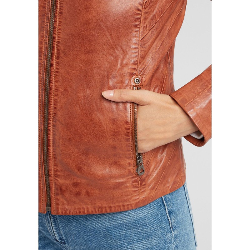 Geaca de Piele Naturala Dama Gipsy Coniac GGEvely NSLONTV – IMBRACAMINTE