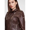 Geaca de Piele Naturala Dama Gipsy Castanie GGFamos LAMAXV Geaca de Piele Naturala Dama Gipsy Castanie GGFamos LAMAXV - readytowear.ro