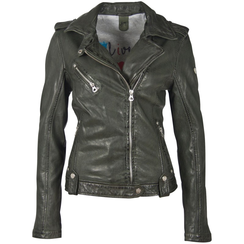 Geaca de Piele Naturala Dama Gipsy Verde Inchis GGFamos LAMAXV – IMBRACAMINTE Geaca de Piele Naturala Dama Gipsy Verde Inchis GGFamos LAMAXV – IMBRACAMINTE