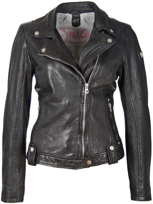 Geaca de Piele Naturala Dama Gipsy Neagra GGFavour LAMAXV – IMBRACAMINTE — fotografia 1