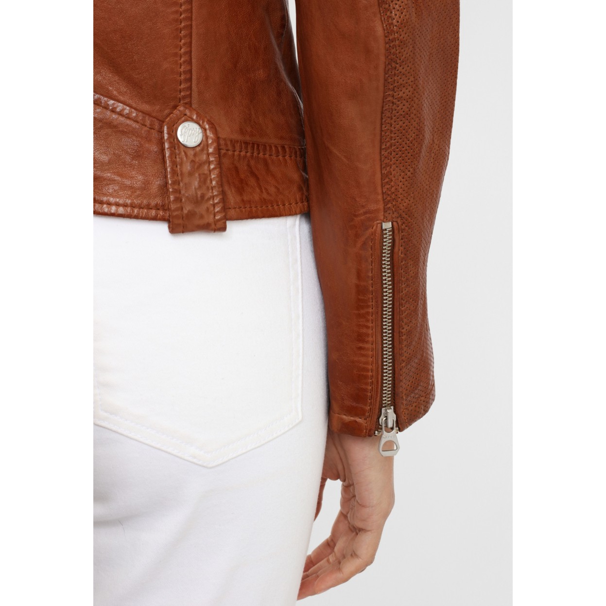 Geaca de Piele Naturala Dama Gipsy Coniac GGFavour LAMAXV – IMBRACAMINTE