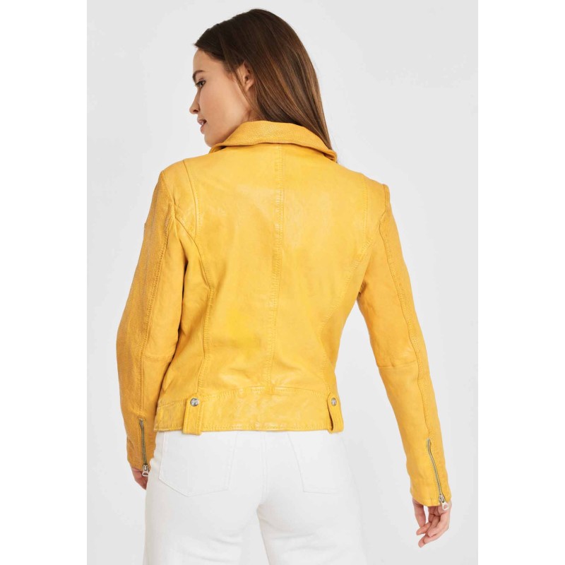 Geaca de Piele Naturala Dama Gipsy Galbena GGFavour LAMAXV – IMBRACAMINTE Geaca de Piele Naturala Dama Gipsy Galbena GGFavour LAMAXV – IMBRACAMINTE